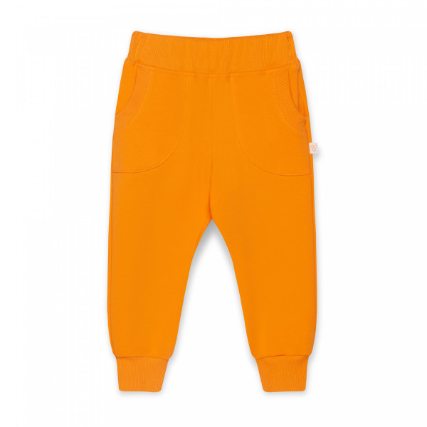Spodnie dresowe z kieszonką z miękkim meszkiem pomarańczowe