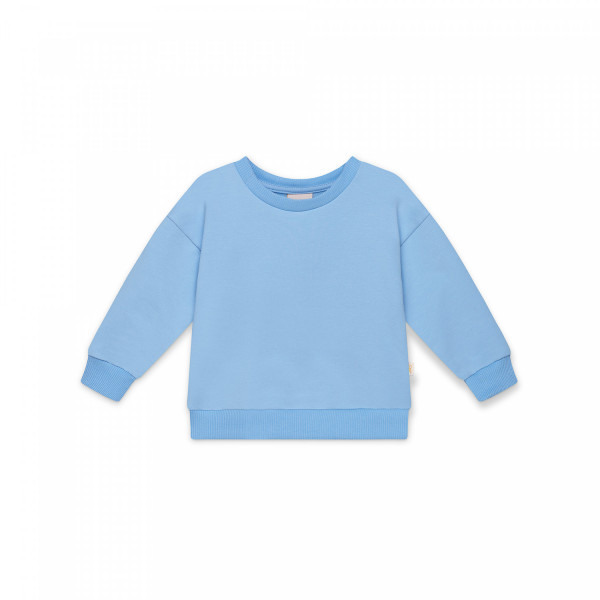 Bawełniana dziecięca bluza dresowa z miękkim meszkiem błękitna