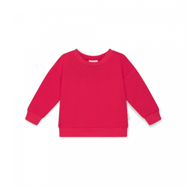 Bawełniana dziecięca bluza dresowa z miękkim meszkiem różowa