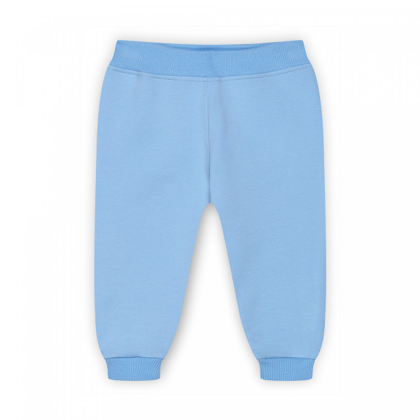 Spodnie dresowe niemowlęce z miękkim meszkiem błękitne