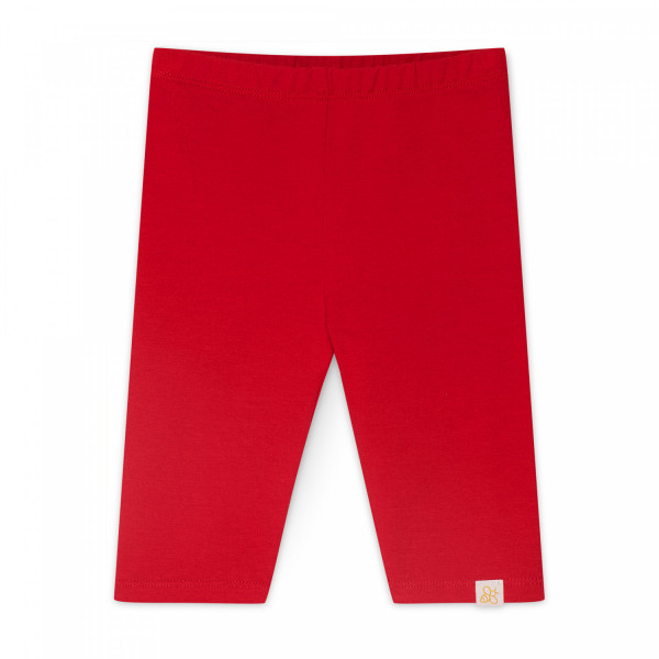 Krótkie bawełniane legginsy kolarki czerwone
