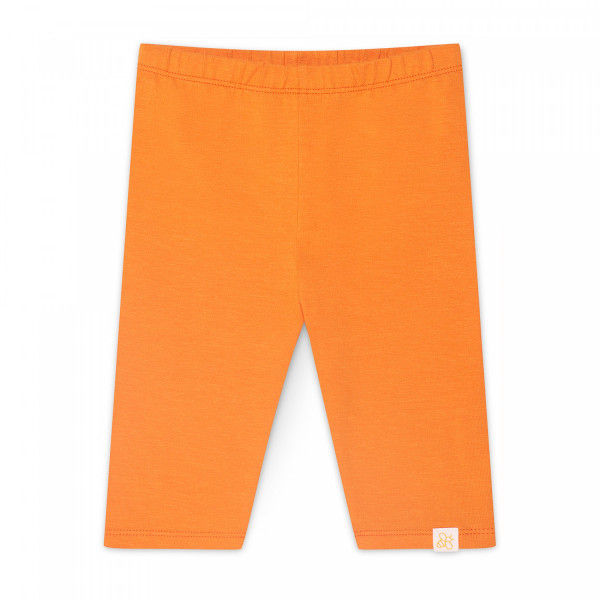 Krótkie bawełniane legginsy kolarki pomarańczowy