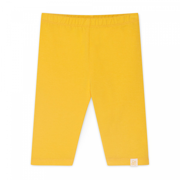 Krótkie bawełniane legginsy kolarki żółte
