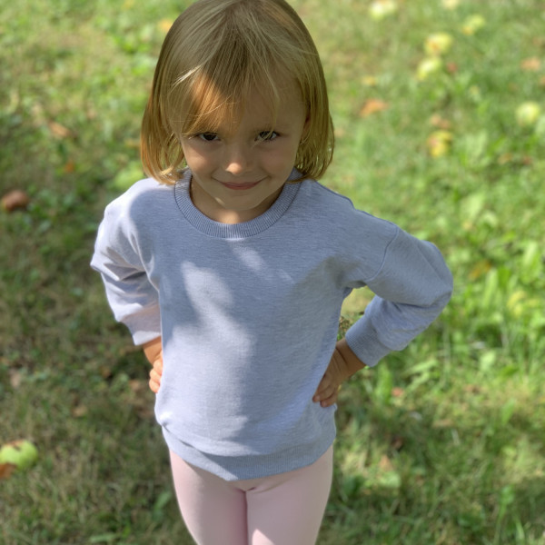 Bawełniana dziecięca bluza dresowa szary melanż 4